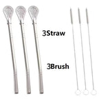 Yerba Mate Bulb Washable Drinking Straw Filter Handmade Yerba Mate Stainless Steel Tea Bombilla Gourd Practical Drinks Tools
