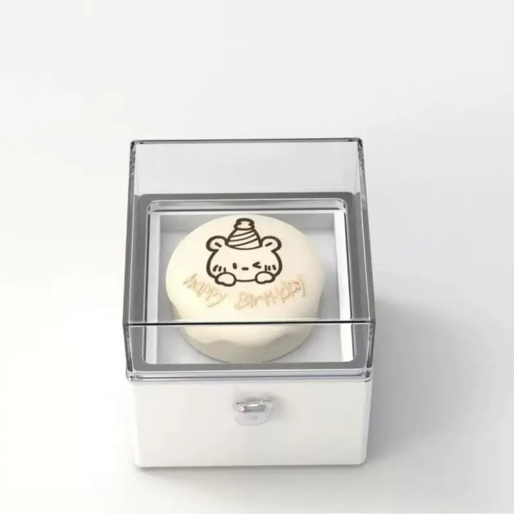 Rednote Bear Flip Ring Box Valentine Birthday Mini Cake for Girlfriend Gift Boxes Packaging Box Secondary image