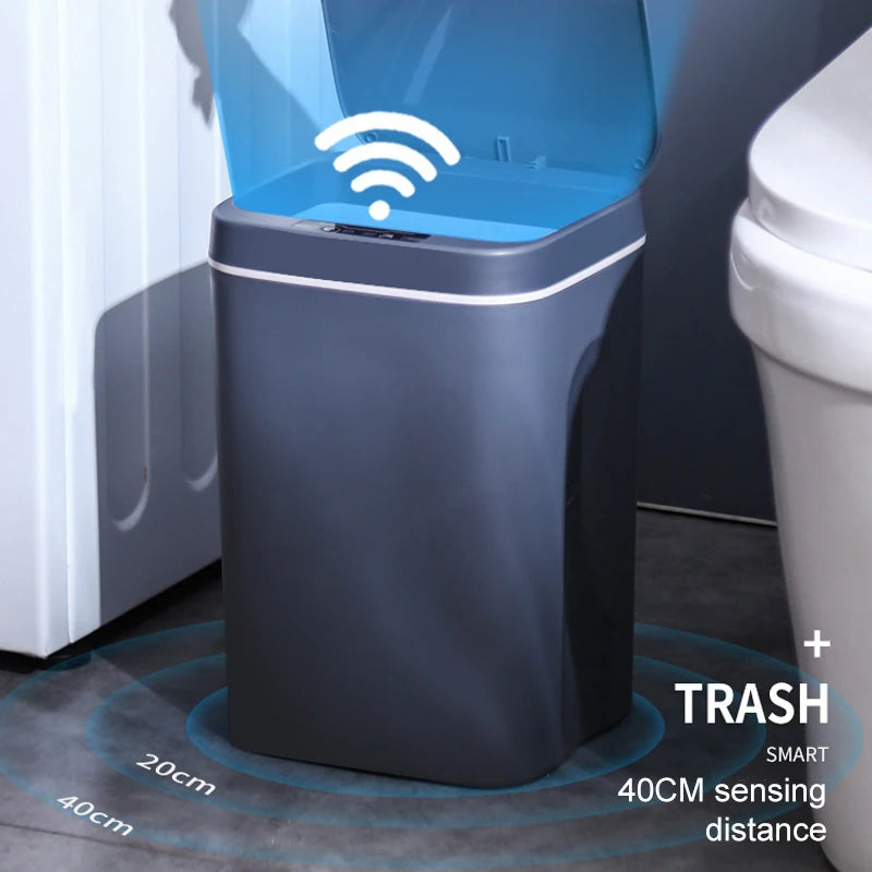 16L Smart Trash Can Dustbin Automatic Touch Bathroom Garbage Toilet Recycle Waste Bin Kitchen Sensor Basket for Rubbish Bucket Secondary image