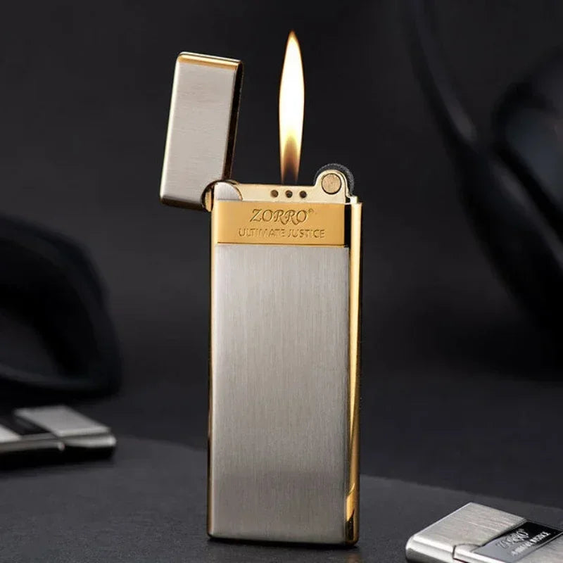 Zorro 636 Metal Ultra Thin Butane Gas Inflatable Grinding Wheel Lighter Holiday Gift Smoking Accessories Men's Small Tools Gift Secondary image