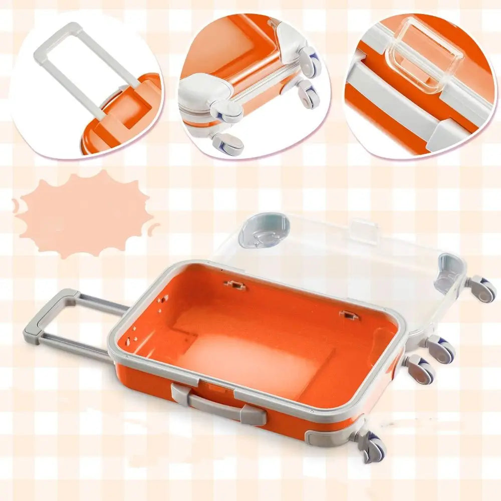 Miniature Mini Suitcase Candy Box Storage Accessories Portable Trolley Party Favor Boxs Simulation Trolley Case दोस्रो छवि