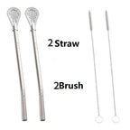 Yerba Mate Bulb Washable Drinking Straw Filter Handmade Yerba Mate Stainless Steel Tea Bombilla Gourd Practical Drinks Tools