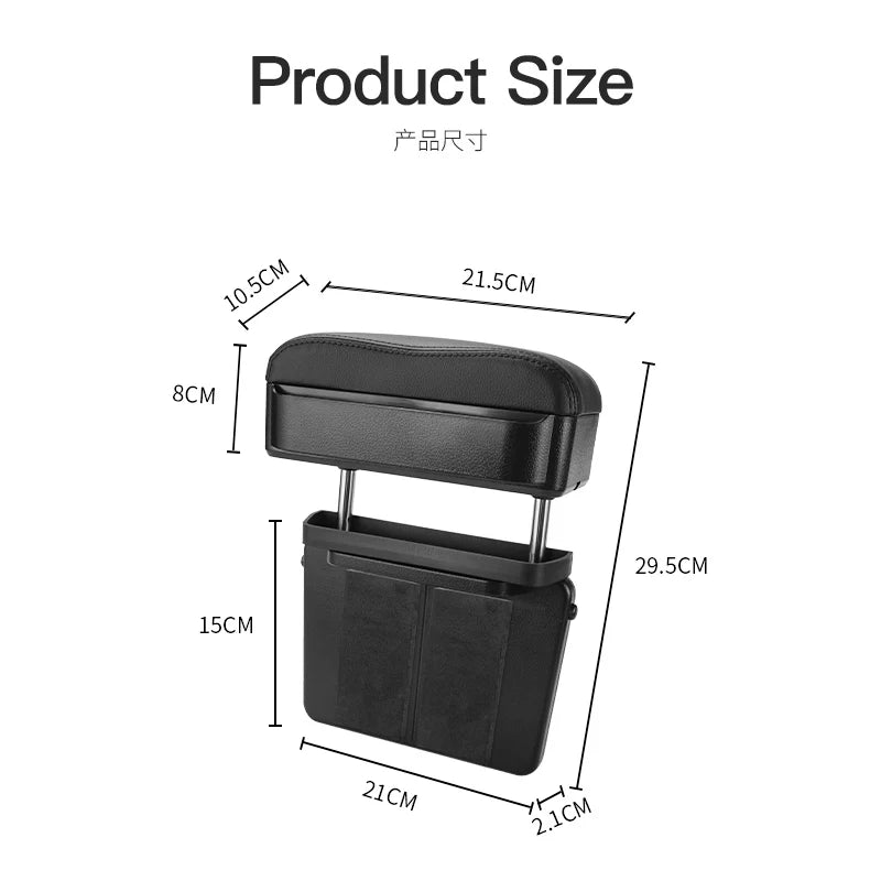 Car Armrest Box Elbow Support Adjustable Car Seat Gap Organizer Arm Rest Box For Polestar 2 3 4 Accessories Armrest Cushion