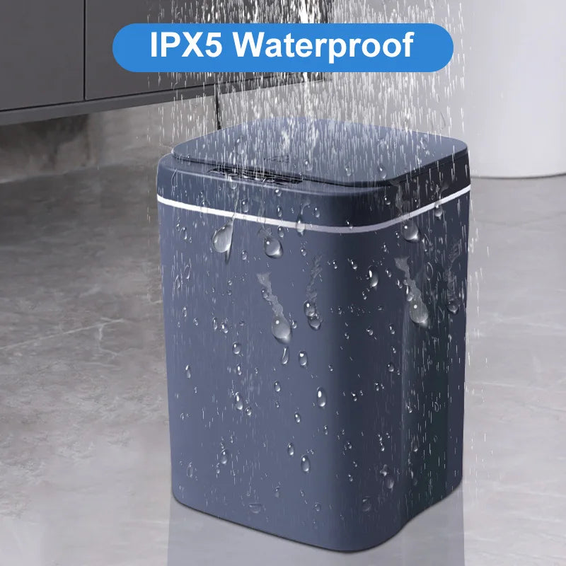 16L Smart Trash Can Dustbin Automatic Touch Bathroom Garbage Toilet Recycle Waste Bin Kitchen Sensor Basket for Rubbish Bucket