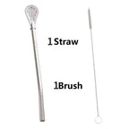 Yerba Mate Bulb Washable Drinking Straw Filter Handmade Yerba Mate Stainless Steel Tea Bombilla Gourd Practical Drinks Tools