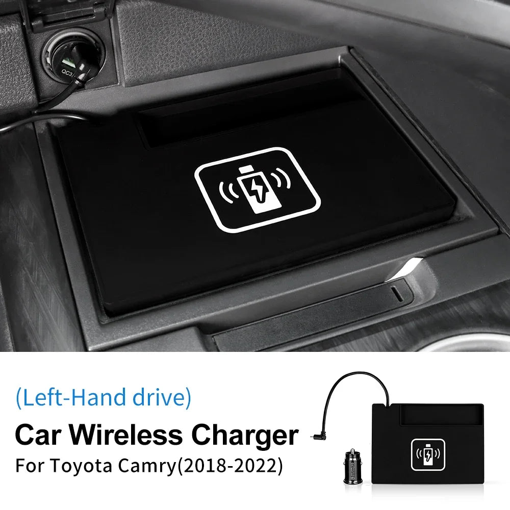 For Toyota Camry 70 XV70 2018 2019 2020 2021 2022 Car Wireless Charger Mobile Phone Fast Charging Holder 15W Charger Board