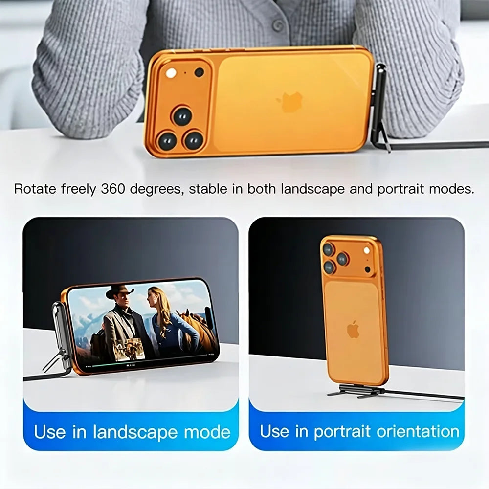 Braided Type-C Fast Charging Cable, Foldable Multi-function Stand Charging Wire, Universal Compatible with iPhone，iPad