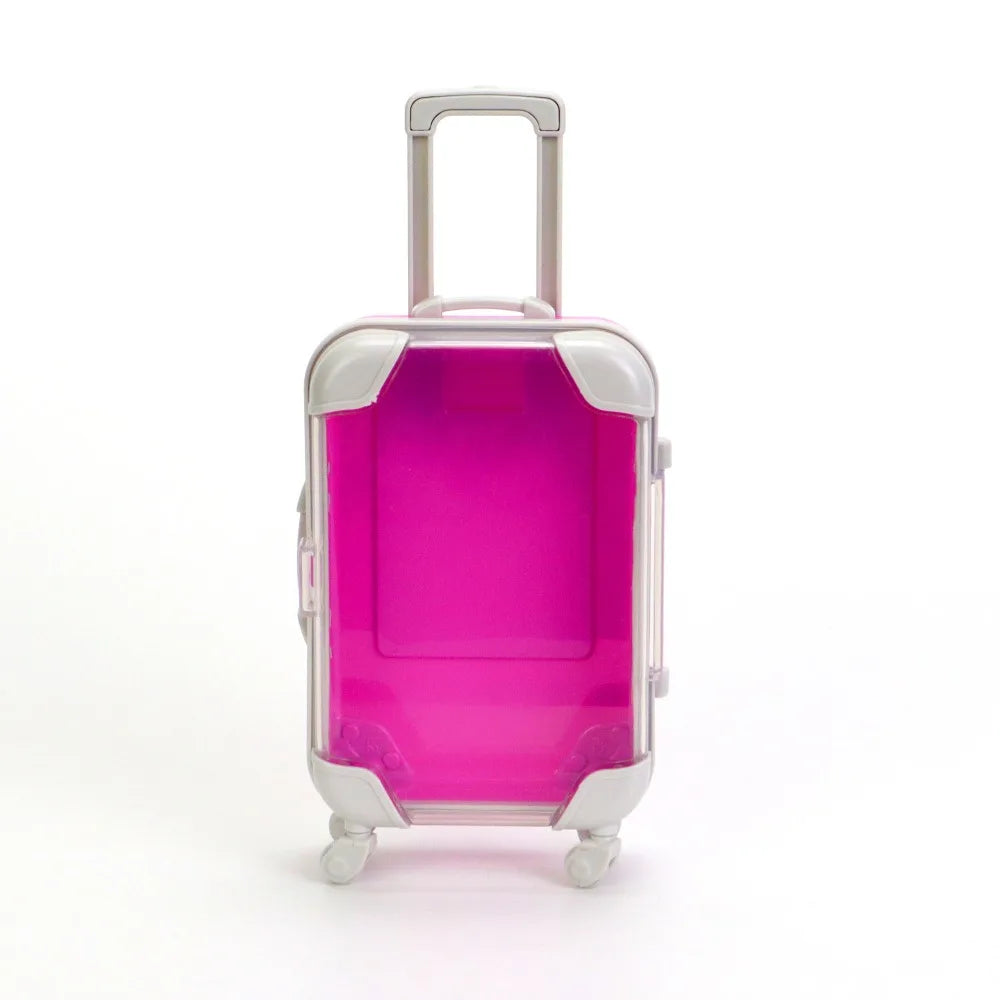 Miniature Mini Suitcase Candy Box Storage Accessories Portable Trolley Party Favor Boxs Simulation Trolley Case