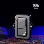 2024 Metal Mecha Gyro Windproof Red Flame Gas Lighter Natural Shell Decoration Roller Battery Ignition Electric Lighters Smoking