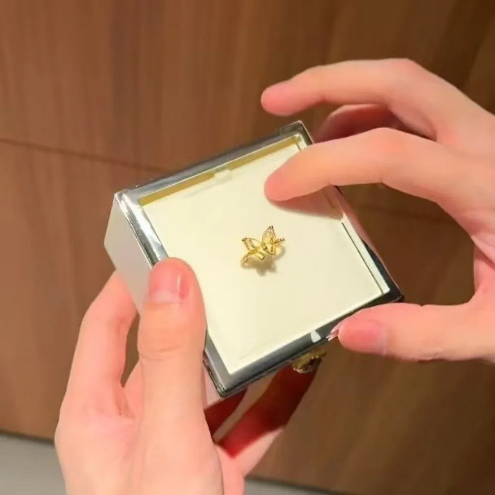 Rednote Bear Flip Ring Box Valentine Birthday Mini Cake for Girlfriend Gift Boxes Packaging Box