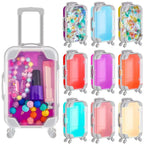 Miniature Mini Suitcase Candy Box Storage Accessories Portable Trolley Party Favor Boxs Simulation Trolley Case