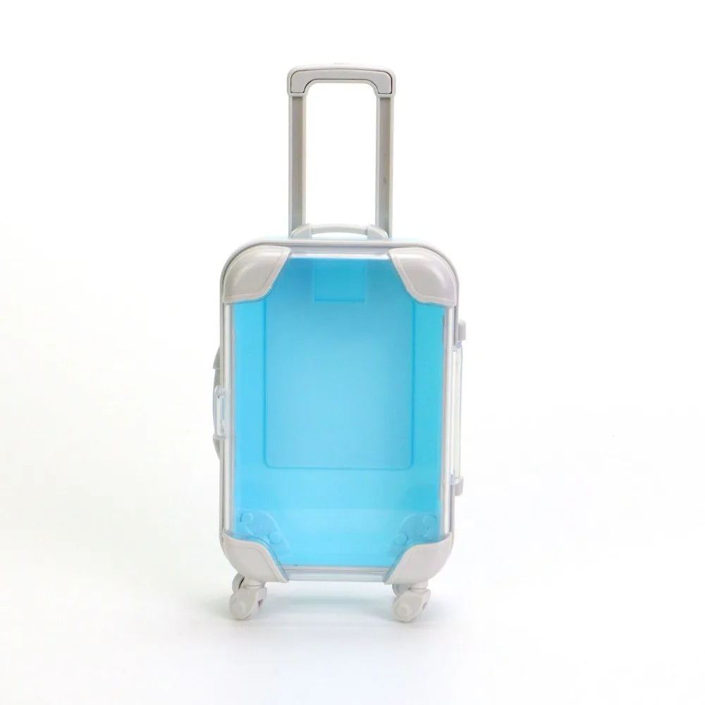 Miniature Mini Suitcase Candy Box Storage Accessories Portable Trolley Party Favor Boxs Simulation Trolley Case