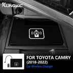 For Toyota Camry 70 XV70 2018 2019 2020 2021 2022 Car Wireless Charger Mobile Phone Fast Charging Holder 15W Charger Board