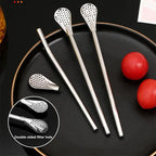Yerba Mate Bulb Washable Drinking Straw Filter Handmade Yerba Mate Stainless Steel Tea Bombilla Gourd Practical Drinks Tools