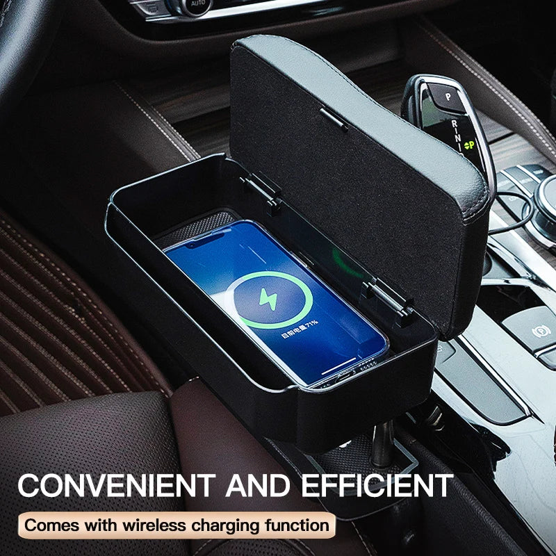 Car Armrest Box Elbow Support Adjustable Car Seat Gap Organizer Arm Rest Box For Polestar 2 3 4 Accessories Armrest Cushion