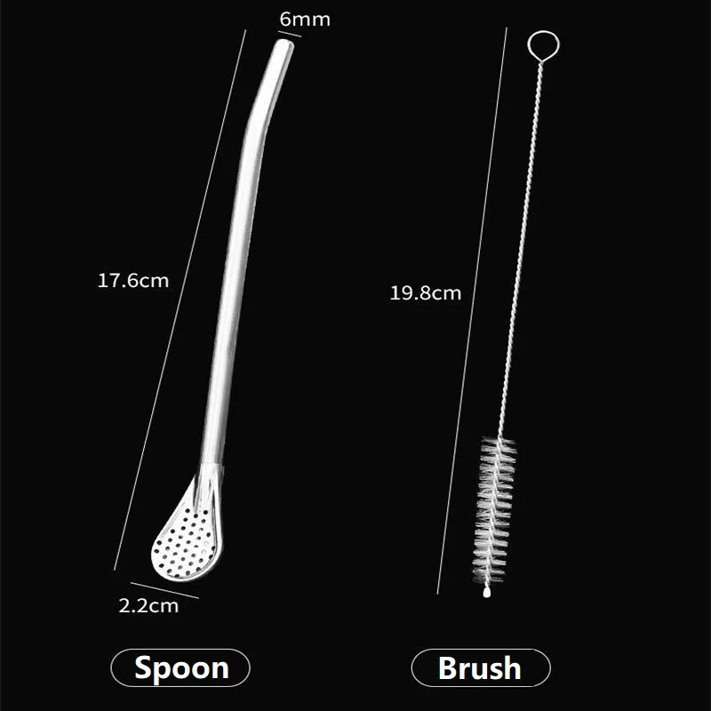 Yerba Mate Bulb Washable Drinking Straw Filter Handmade Yerba Mate Stainless Steel Tea Bombilla Gourd Practical Drinks Tools