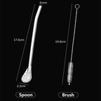 Yerba Mate Bulb Washable Drinking Straw Filter Handmade Yerba Mate Stainless Steel Tea Bombilla Gourd Practical Drinks Tools