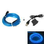 5m Car Interior Accessories Atmosphere Lamp Cold Light Line with USB DIY Decorative Dashboard Console Auto LED Ambient Lights