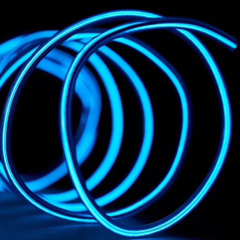 5m Car Interior Accessories Atmosphere Lamp Cold Light Line with USB DIY Decorative Dashboard Console Auto LED Ambient Lights Secondary image