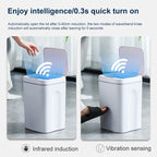 16L Smart Trash Can Dustbin Automatic Touch Bathroom Garbage Toilet Recycle Waste Bin Kitchen Sensor Basket for Rubbish Bucket