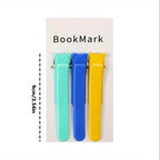 3pcs silicone bookmarks, automatic page turning  memory bookmark record, book cover and multi-function reading clip