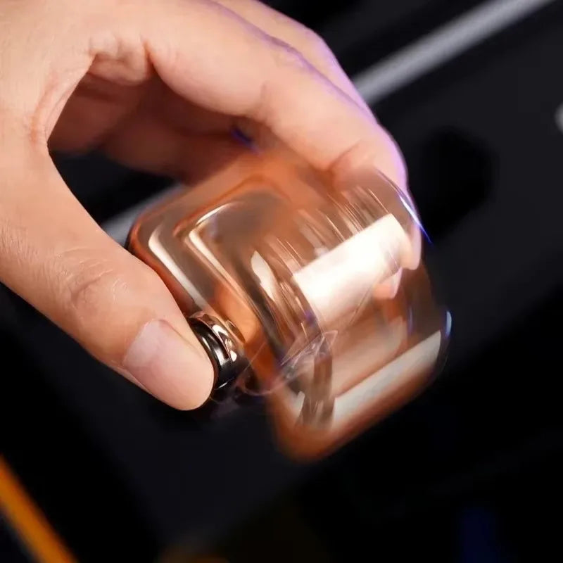 2024 Metal Mecha Gyro Windproof Red Flame Gas Lighter Natural Shell Decoration Roller Battery Ignition Electric Lighters Smoking