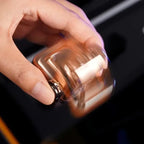 2024 Metal Mecha Gyro Windproof Red Flame Gas Lighter Natural Shell Decoration Roller Battery Ignition Electric Lighters Smoking